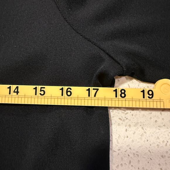 Ming Wang Black Open Front Cardigan Red Trim M Office Career Quiet Luxury Preppy - Picture 8 of 8